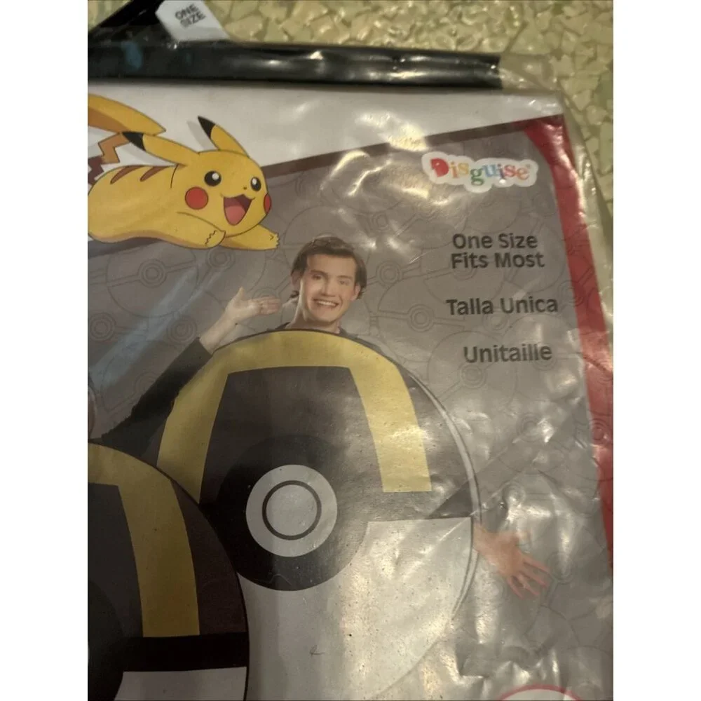 Disguise Pokemon Ultra Ball Costume Kids One Size Pikachu Pokeball Outfit